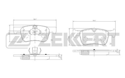 BS2143 ZEKKERT Комплект тормозных колодок, дисковый тормоз