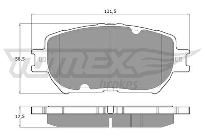 TX1370 TOMEX Brakes Комплект тормозных колодок, дисковый тормоз