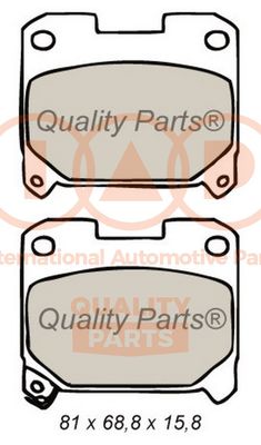 70417069 IAP QUALITY PARTS Комплект тормозных колодок, дисковый тормоз