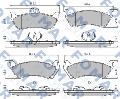 FO922481 FOMAR Friction Комплект тормозных колодок, дисковый тормоз