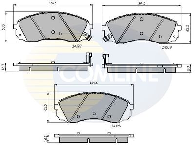 CBP31782 COMLINE Комплект тормозных колодок, дисковый тормоз