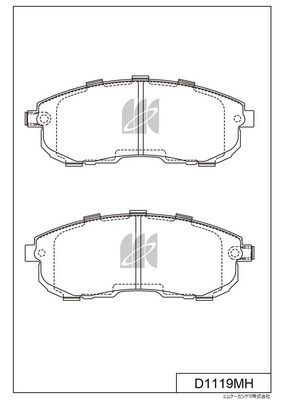 D1119MH MK Kashiyama Комплект тормозных колодок, дисковый тормоз