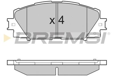 BP3249 BREMSI Комплект тормозных колодок, дисковый тормоз