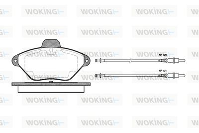 P539304 WOKING Комплект тормозных колодок, дисковый тормоз