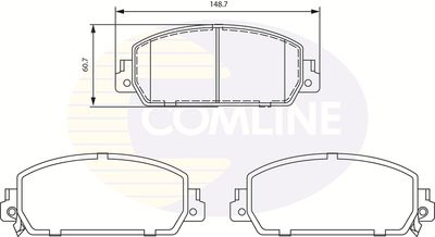 CBP32281 COMLINE Комплект тормозных колодок, дисковый тормоз