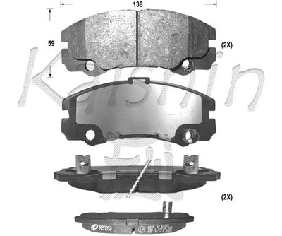 FK4090 KAISHIN Комплект тормозных колодок, дисковый тормоз