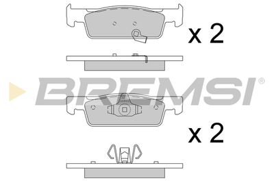 BP3798 BREMSI Комплект тормозных колодок, дисковый тормоз