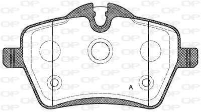 BPA127700 OPEN PARTS Комплект тормозных колодок, дисковый тормоз