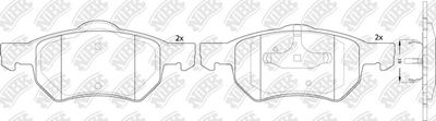 PN0835 NiBK Комплект тормозных колодок, дисковый тормоз