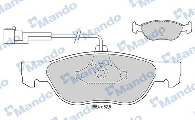 MBF015355 MANDO Комплект тормозных колодок, дисковый тормоз