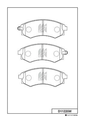 D11220M MK Kashiyama Комплект тормозных колодок, дисковый тормоз