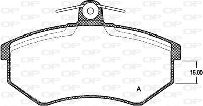 BPA013400 OPEN PARTS Комплект тормозных колодок, дисковый тормоз