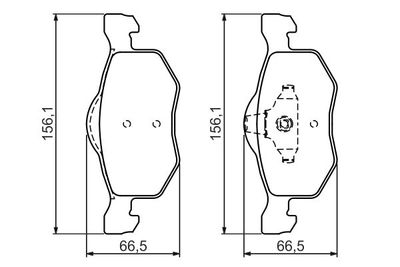 0986494361 BOSCH Комплект тормозных колодок, дисковый тормоз