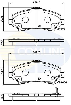 CBP36066 COMLINE Комплект тормозных колодок, дисковый тормоз