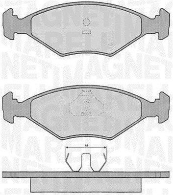 363916060229 MAGNETI MARELLI Комплект тормозных колодок, дисковый тормоз