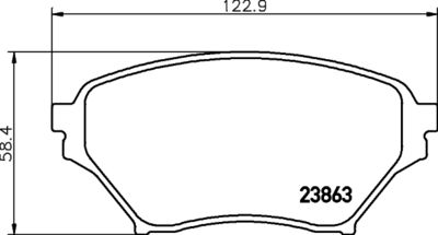 8DB355037031 HELLA PAGID Комплект тормозных колодок, дисковый тормоз