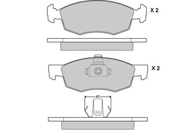 120951 E.T.F. Комплект тормозных колодок, дисковый тормоз