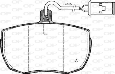 BPA005622 OPEN PARTS Комплект тормозных колодок, дисковый тормоз