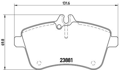 P50057 BREMBO Комплект тормозных колодок, дисковый тормоз