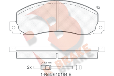 RB0620 R BRAKE Комплект тормозных колодок, дисковый тормоз