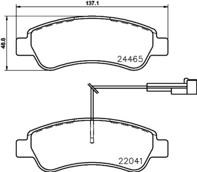 P61125 BREMBO Комплект тормозных колодок, дисковый тормоз