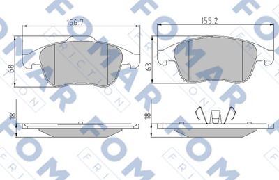 FO886381 FOMAR Friction Комплект тормозных колодок, дисковый тормоз