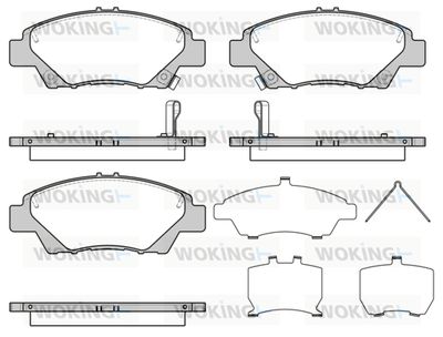 P1258342 WOKING Комплект тормозных колодок, дисковый тормоз