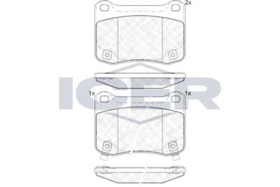 182015 ICER Комплект тормозных колодок, дисковый тормоз