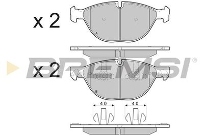 BP3409 BREMSI Комплект тормозных колодок, дисковый тормоз