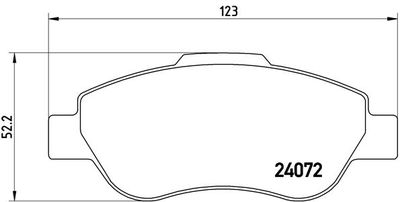 P23097 BREMBO Комплект тормозных колодок, дисковый тормоз