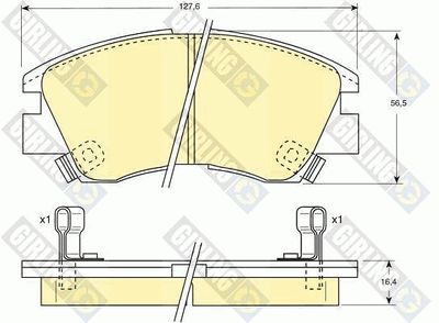 6107299 GIRLING Комплект тормозных колодок, дисковый тормоз