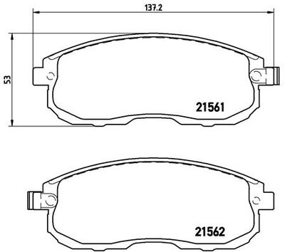 P56065 BREMBO Комплект тормозных колодок, дисковый тормоз