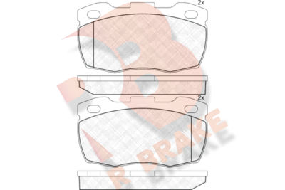 RB1089071 R BRAKE Комплект тормозных колодок, дисковый тормоз