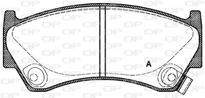 BPA059202 OPEN PARTS Комплект тормозных колодок, дисковый тормоз