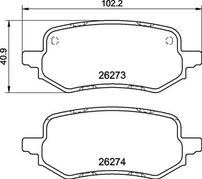 P24237 BREMBO Комплект тормозных колодок, дисковый тормоз