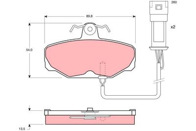 GDB471 TRW Комплект тормозных колодок, дисковый тормоз