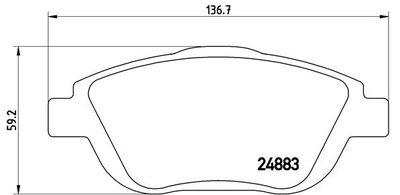 P61103 BREMBO Комплект тормозных колодок, дисковый тормоз