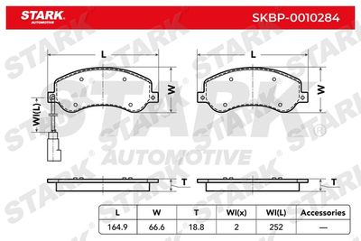 SKBP0010284 Stark Комплект тормозных колодок, дисковый тормоз