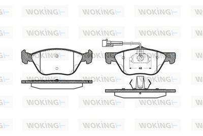 P489302 WOKING Комплект тормозных колодок, дисковый тормоз