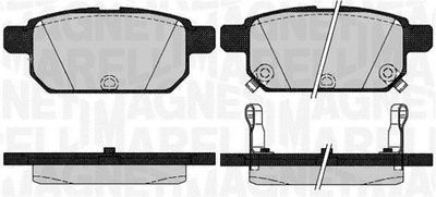 363916060646 MAGNETI MARELLI Комплект тормозных колодок, дисковый тормоз