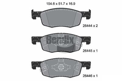 BPD2369 BENDIX Braking Комплект тормозных колодок, дисковый тормоз