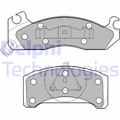 LP1260 DELPHI Комплект тормозных колодок, дисковый тормоз