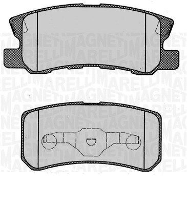 363916060340 MAGNETI MARELLI Комплект тормозных колодок, дисковый тормоз