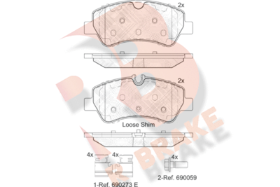 RB2116 R BRAKE Комплект тормозных колодок, дисковый тормоз