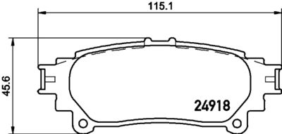 8DB355036911 HELLA Комплект тормозных колодок, дисковый тормоз