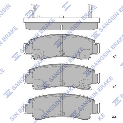 SP1490 Hi-Q Комплект тормозных колодок, дисковый тормоз