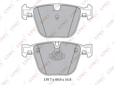BD1425 LYNXauto Комплект тормозных колодок, дисковый тормоз