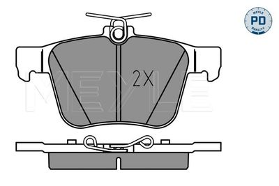 0252500916PD MEYLE Комплект тормозных колодок, дисковый тормоз