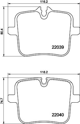 8DB355037991 HELLA Комплект тормозных колодок, дисковый тормоз