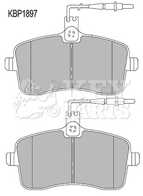 KBP1897 KEY PARTS Комплект тормозных колодок, дисковый тормоз